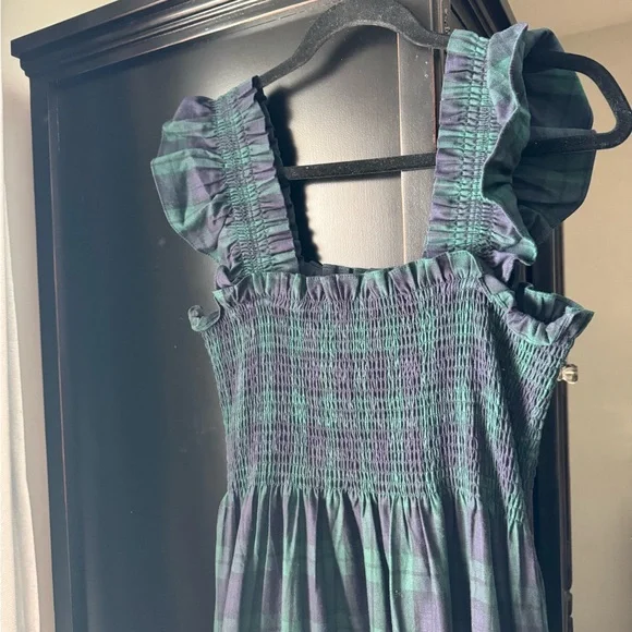 Plaid Smocked Midi Dress - Picture 3 of 5